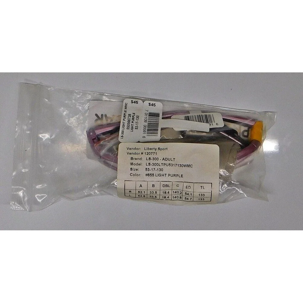 New Liberty Sport Rec Specs LS-300 Goggles Glasses Frame Light Purple 53-17-130